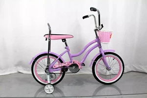 16" Kids Lowrider Bike Coaster Brake Banana Seat Boy Girl BLACK BLUE RED PINK - Picture 1 of 13