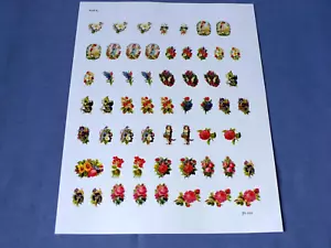Miniatur Puppenhaus Blume Katze kleines Mädchen Schmetterling Zum Selbermachen Druck Blatt Kunst Bild - Bild 1 von 1