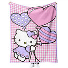 Cartoon Hello Kitty Flannel Blanket Bed Sofa Throw Soft Warm Plush Rug Bedding