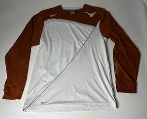 Nike Elite Texas Fit Dry White Orange Basketball Warm Up Shooting Shirt Mens S - Picture 1 of 23