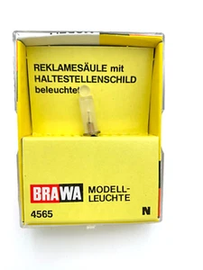 Brawa 4565 Spur N, Reklamesäule mit Haltestellenschild, beleuchtet, OVP - Bild 1 von 1