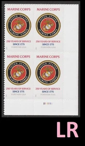 US 6005 Marine Corps 250 Years F plate block 4 LR MNH 2025 - Picture 1 of 1