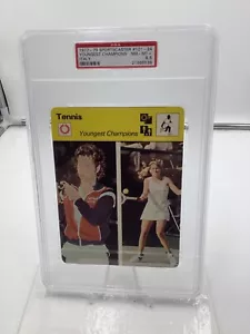 1977-79 Sportcaster Italy #101-24 John McEnroe/Tracy Austin RC HOF PSA 8.5 - Picture 1 of 2