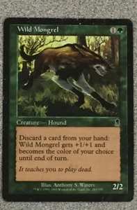 MTG - WILD MONGREL 1X- ODYSSEY - COMMON - CREATURE - MP - Picture 1 of 2