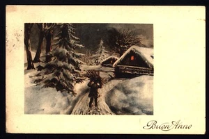 CARTOLINA BUON ANNO ORIGINALE VINTAGE ANNO 1926 (116) - Foto 1 di 2