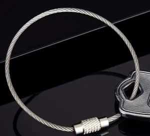 Keyring wire Steel Ring Circular hanging Tag Ring Keyring Screw Locking Cable - Picture 1 of 17