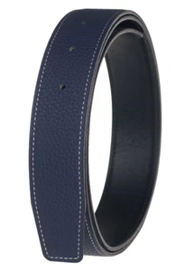 New Men's H Full Grain Leather Replacement Belt Straps - Over 10 Colors US Stock - Picture 1 of 31