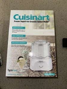 Cuisinart 1.5 Quarts Frozen Yogurt-Ice Cream & Sorbet Maker CIM-22WPC White - Picture 1 of 5