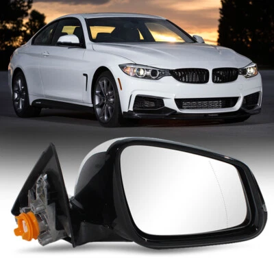 White Right Passenger Mirror FOR BMW 428i 435i 440i 2015 2016 2017 2018-20 5PIN - Imagem 1 de 4