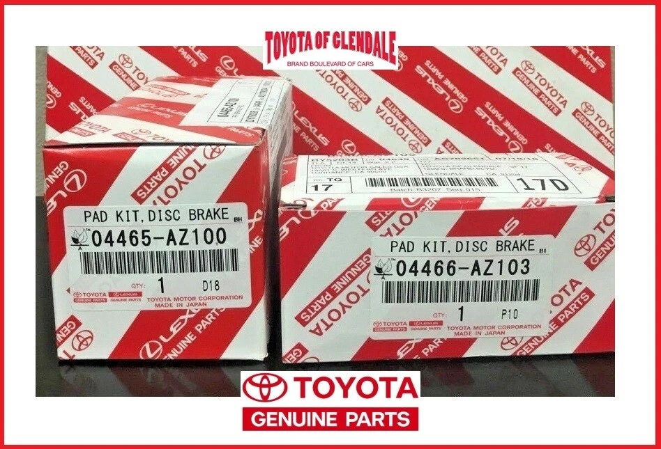 OEM 2003-2024 TOYOTA 4RUNNER 4.0L FRONT&REAR BRAKE PADS 04465-AZ200/04466-AZ203