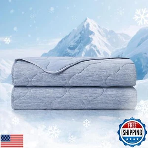 Cozy Bliss Cooling Dual-Sided Blanket for Hot Sleepers, Q-Max 0.46 Lightweigh - Picture 1 of 5