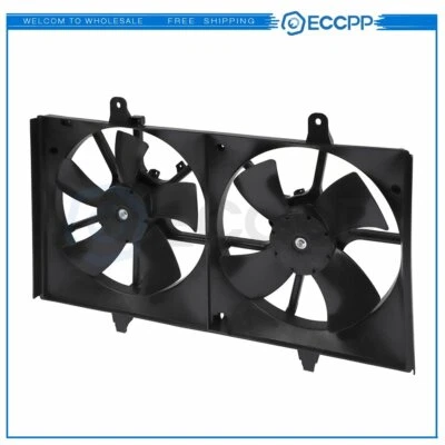 Radiator Condenser Cooling Fan Assembly For 2002 2003 2004 Nissan Altima - Image 1 of 4