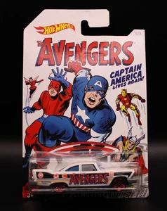 Hot Wheels '57 Plymouth Fury Capitán América 75 Anivers Marvel 6/8 Rojo PR5s - Imagen 1 de 16