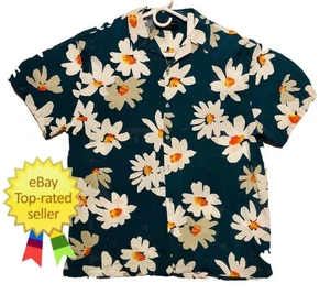 Camisa informal NO BORDERS para hombre talla XL verde diseño floral tela de tacto suave - Imagen 1 de 9