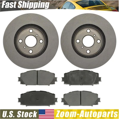 Kit de frenos delanteros rotores y pastillas cerámicas para Toyota Prius C 2012 2017 2018 2019 Foto 1 de 4