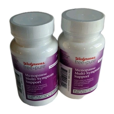 Lote de (2) Walgreens GRATIS + PURO Menopausia Soporte Multi-Síntomas, 30 cápsulas cada una Foto 1 de 4