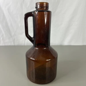 Blockhaus Sirup Vintage dunkel Braunglas Krug Stil Flasche 9" hoch ohne Verschluss - Bild 1 von 5