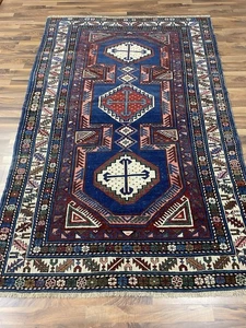 ✔ Kazak | 220 x 123 | Anudado a mano | Alfombra oriental | Carpet | Rug!!️ - Imagen 1 de 12