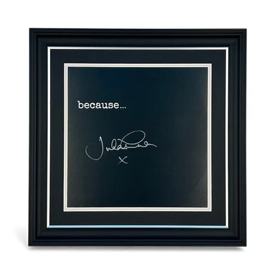 Julian Lennon SIGNED "Because" Framed Album Cover Photo & COA Music Autograph - Image 1 of 4