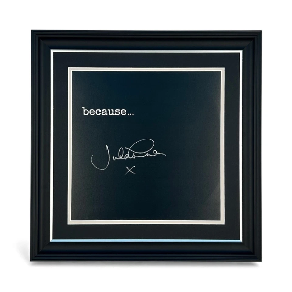 Julian Lennon SIGNED "Because" Framed Album Cover Photo & COA Music Autograph - Image 1 of 4