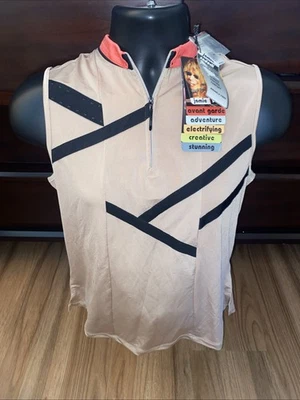 NWT JAMIE SADOCK Sleeveless Women's 1/4 Zip Golf Top Multicolor Size Medium - Image 1 of 4