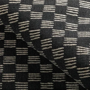 Groundworks OUTDOOR Woven Dash Squares Fabric- STROLL CHARCOAL 7 yds GWF-3785.21 - Picture 1 of 3