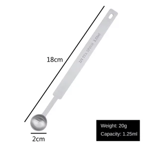  Misurino Manico Lungo in Acciaio Inox Addensare Miscelazione Caffè in Polvere L - Foto 1 di 19