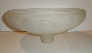 LAMPADA DA TERRA TORCHIERE vintage paralume in vetro smerigliato trasparente goffrato - Foto 1 di 4