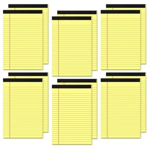 12 Pack Small Yellow Legal Pads 5x8 Note Pads 5x8 College Ruled Yellow Notepa... - Picture 1 of 7