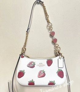 NWT Coach Teri Shoulder Bag With Strawberry Print CAL62 - Picture 1 of 11