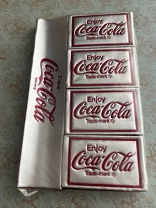 Vintage Enjoy Coca Cola Trademark Match Boxes / Set Of 4 Unopened/ Rare Silver - Picture 1 of 4