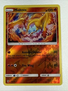 Carta Pokemon Moltres 38/214 LP Sole e Luna Tuono Perduto Reverse Holo - Foto 1 di 2