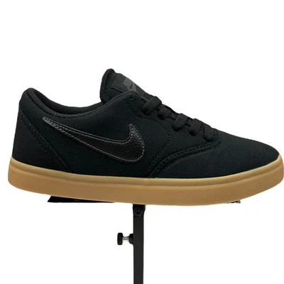 Nike SB Check Youth Boys Skate Canvas Sneakers Size 4Y Black-Tan Lace up Low Top - Image 1 of 4