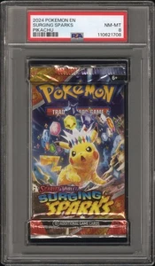 [PSA 8] Surging Sparks Pack - Scarlet Violet Pikachu Foil English POKEMON - Picture 1 of 2