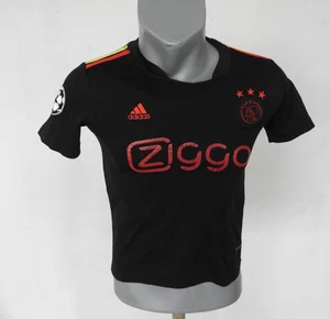Ajax Amsterdam Away Jersey Adidas Black UCL Shirt Size Boys 22 / M Football - Picture 1 of 7