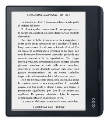 Kobo Sage eBook Reader 32GB WiFi Touchscreen Black Italian Model Fast Shipping - Immagine 1 di 4