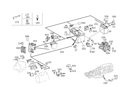 Línea eléctrica original Mercedes-Benz 207-540-00-10 Foto 1 de 2