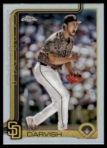 2025 Topps Chrome Yu Darvish REFRACTOR #186 San Diego Padres - Picture 1 of 2