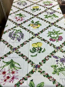 Vintage Wilton Court Baumwolle Quadratisch Tischdecke Cottagecore Floral Shabby Chic - Bild 1 von 8
