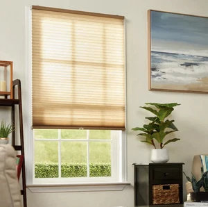 Allen + Roth 31"X72" Cellular Light Filtering Window Shade LIGHT BROWN #0251238 - Picture 1 of 6