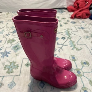 Girls Hunter Boots Pink Size 5 - Picture 1 of 6