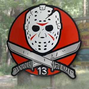đĒ Jason Voorhees Mask Sign â Engraved Wood Friday the 13th Decor - Picture 1 of 7
