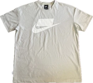 Nike Sportswear NSW Men's XL Mesh Shirt Light Bone White 928627-072 Gym Run Tee - Picture 1 of 12