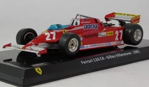 IXO, FERRARI 126 CK 1981 #27 - Gilles VILLENEUVE, 1/24,  MY3ALA0015 - Foto 1 di 1
