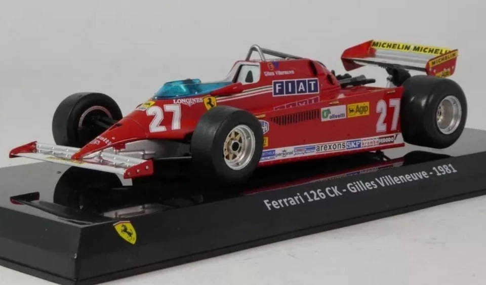 IXO, FERRARI 126 CK 1981 #27 - Gilles VILLENEUVE, 1/24,  MY3ALA0015 - Immagine 1 di 1
