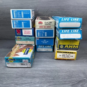HO EMPTY Train Boxes Lot of 13 Trains 13 Athearn Life-Like Model Power AHM EMPTY - Picture 1 of 13