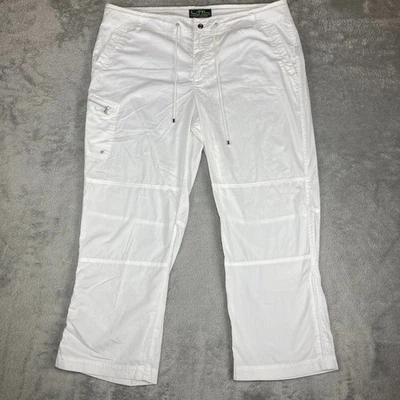 LRL Lauren Active Ralph Lauren White Cropped Cargo Pants Womens Size 16 - Image 1 of 4