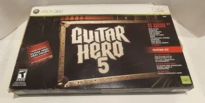 New Open Box Xbox 360 Guitar Hero 5 Wireless Controller & Game Bundle Read Desc - Picture 1 of 21