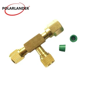 Adapter 1/4" Ventile Schnellkupplung Zugang T-Stück mit Schwenkverbinder Kühlung - Bild 1 von 13