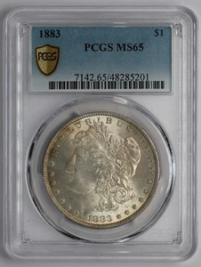 1883 Morgan Silver Dollar PCGS MS65 - Picture 1 of 5